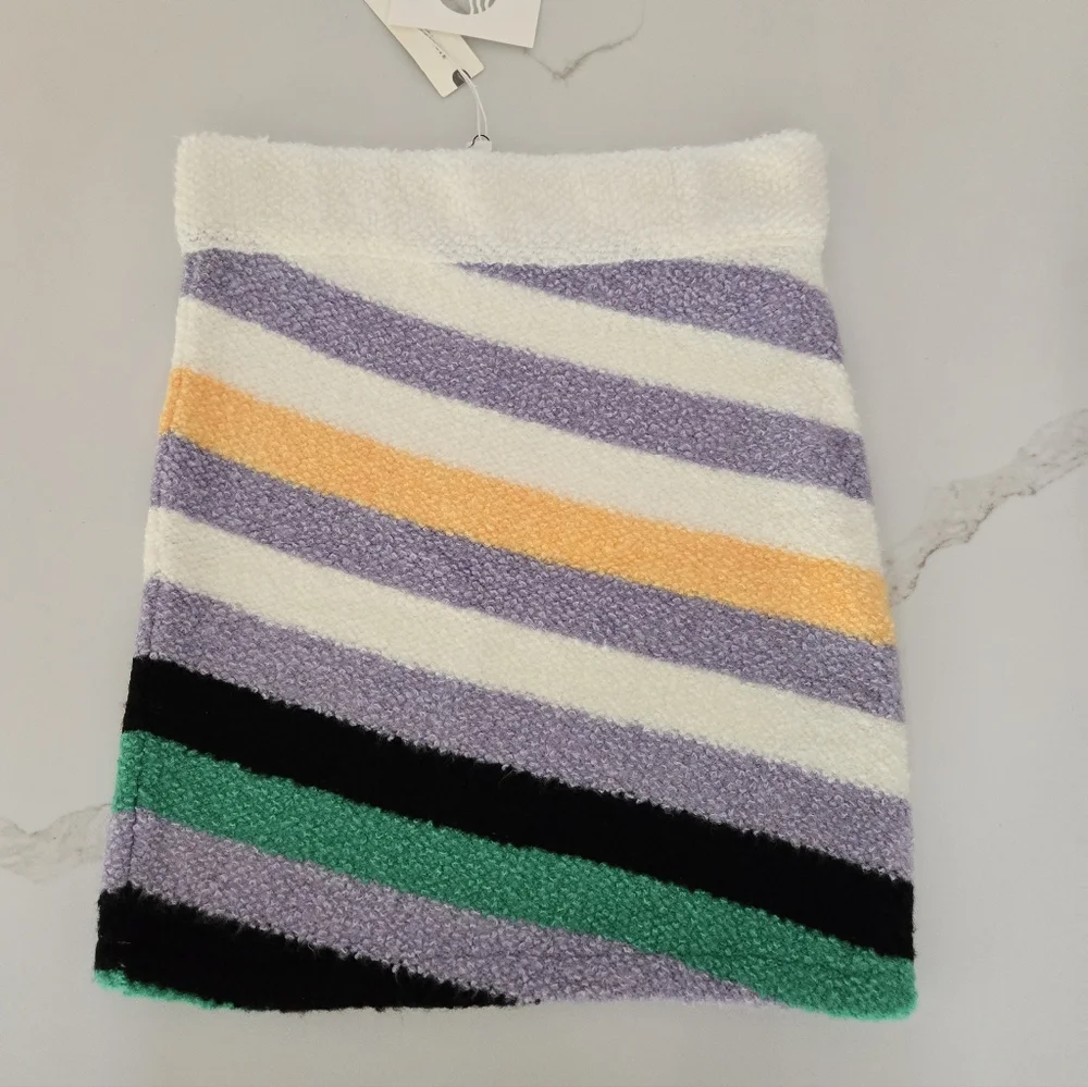 NWT Daily Practice Cozy Stripe Sweater Mini Skirt